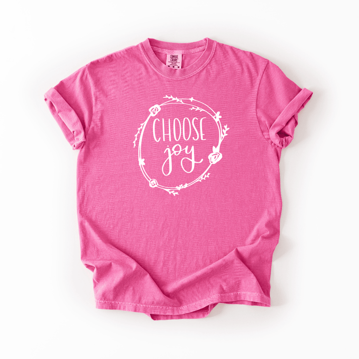 ellyandgrace 1717 Choose Joy Comfort Colors Unisex Shirt