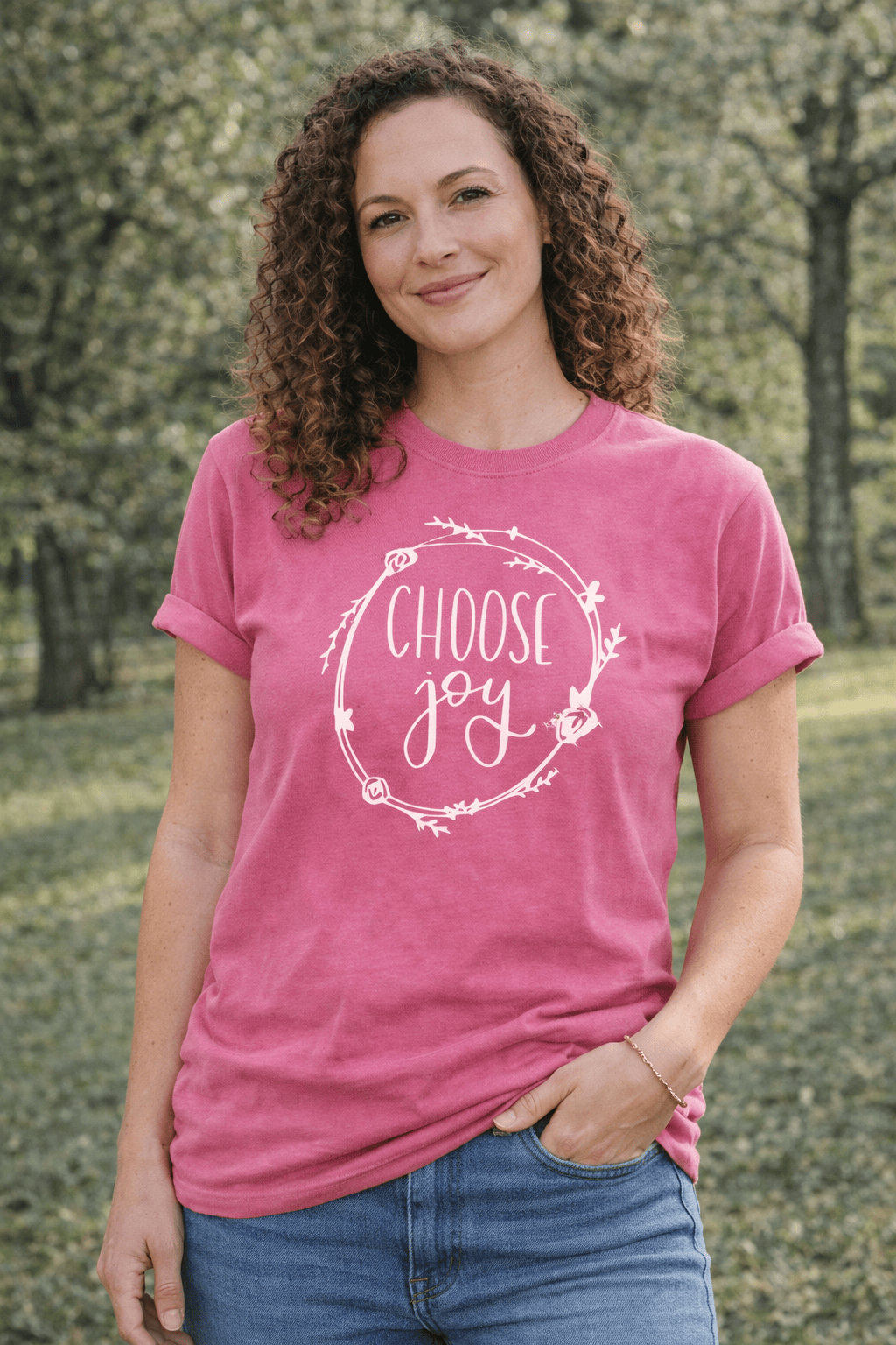 ellyandgrace 1717 Choose Joy Comfort Colors Unisex Shirt