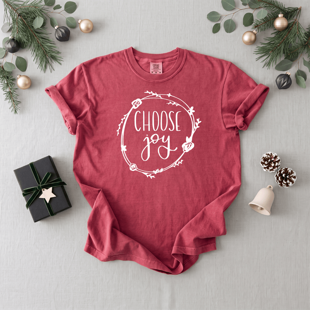 ellyandgrace 1717 Choose Joy Comfort Colors Unisex Shirt