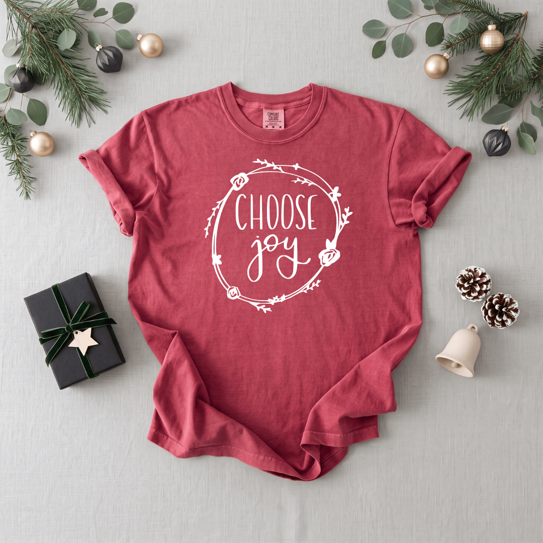 ellyandgrace 1717 Choose Joy Comfort Colors Unisex Shirt