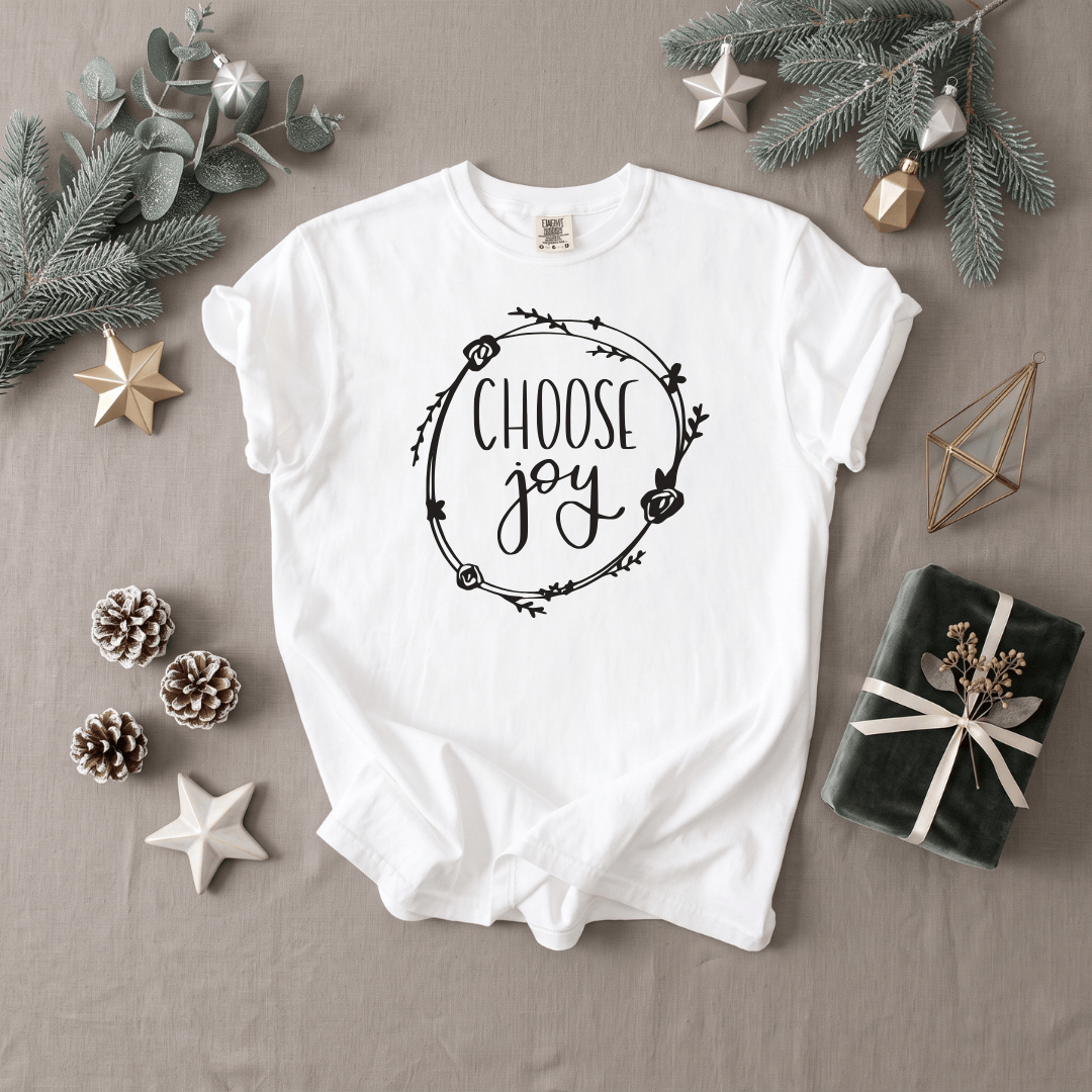 ellyandgrace 1717 Choose Joy Comfort Colors Unisex Shirt