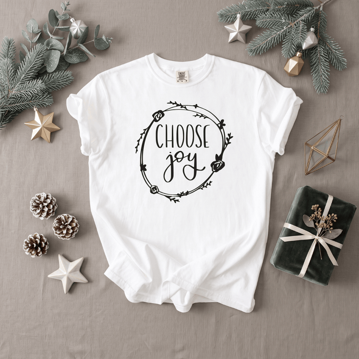 ellyandgrace 1717 Choose Joy Comfort Colors Unisex Shirt