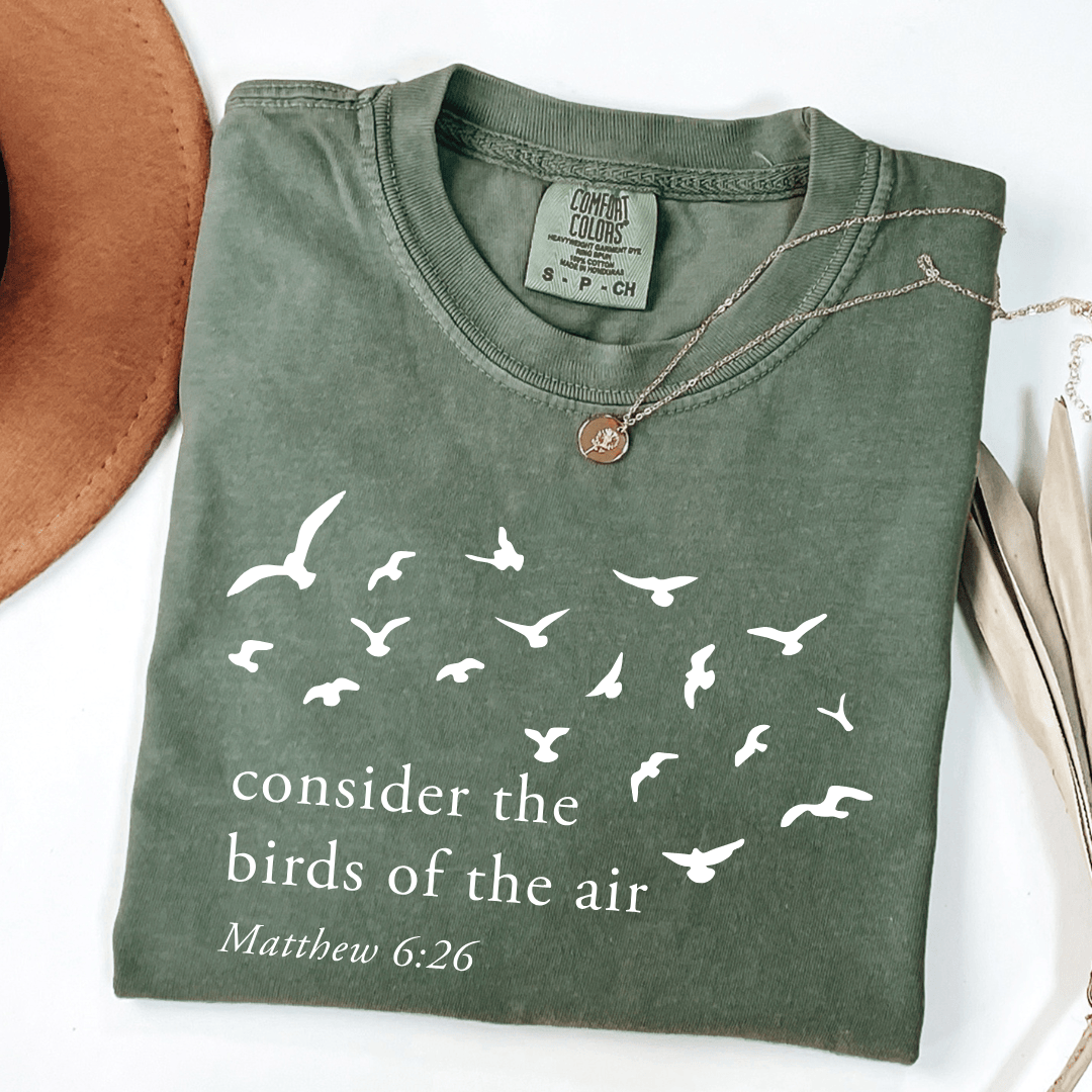 ellyandgrace 1717 Consider The Birds Of The Air Comfort Colors Unisex Shirt