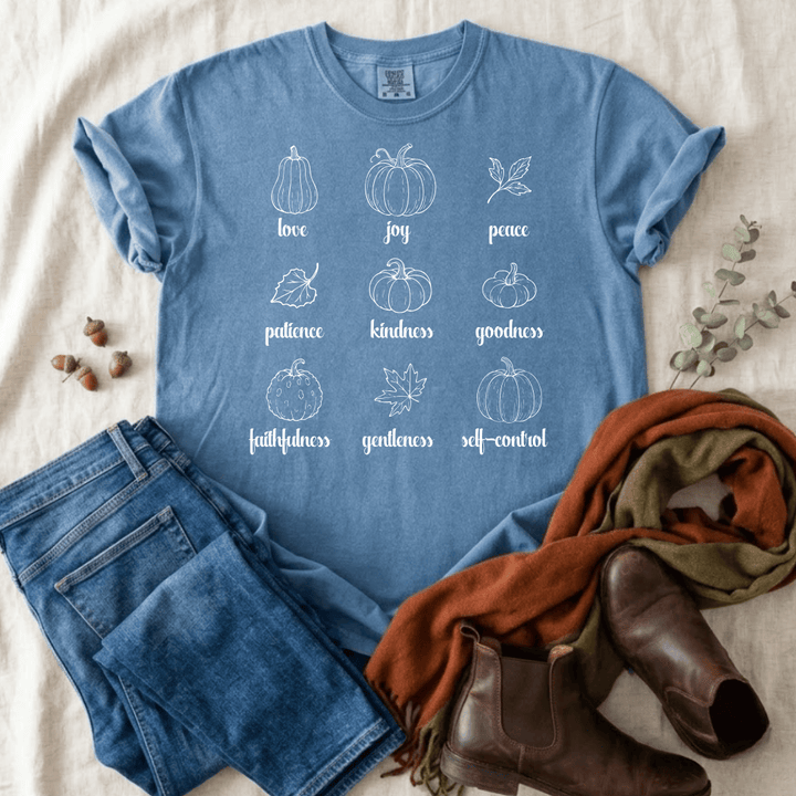 ellyandgrace 1717 Fruit Of The Spirit Pumpkins Comfort Color Unisex Shirt
