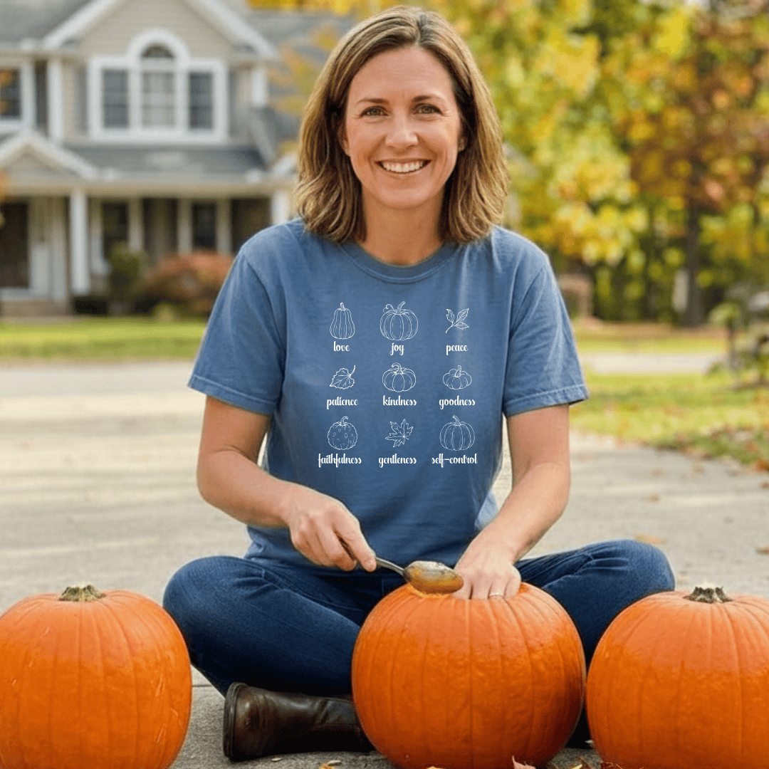 ellyandgrace 1717 Fruit Of The Spirit Pumpkins Comfort Color Unisex Shirt