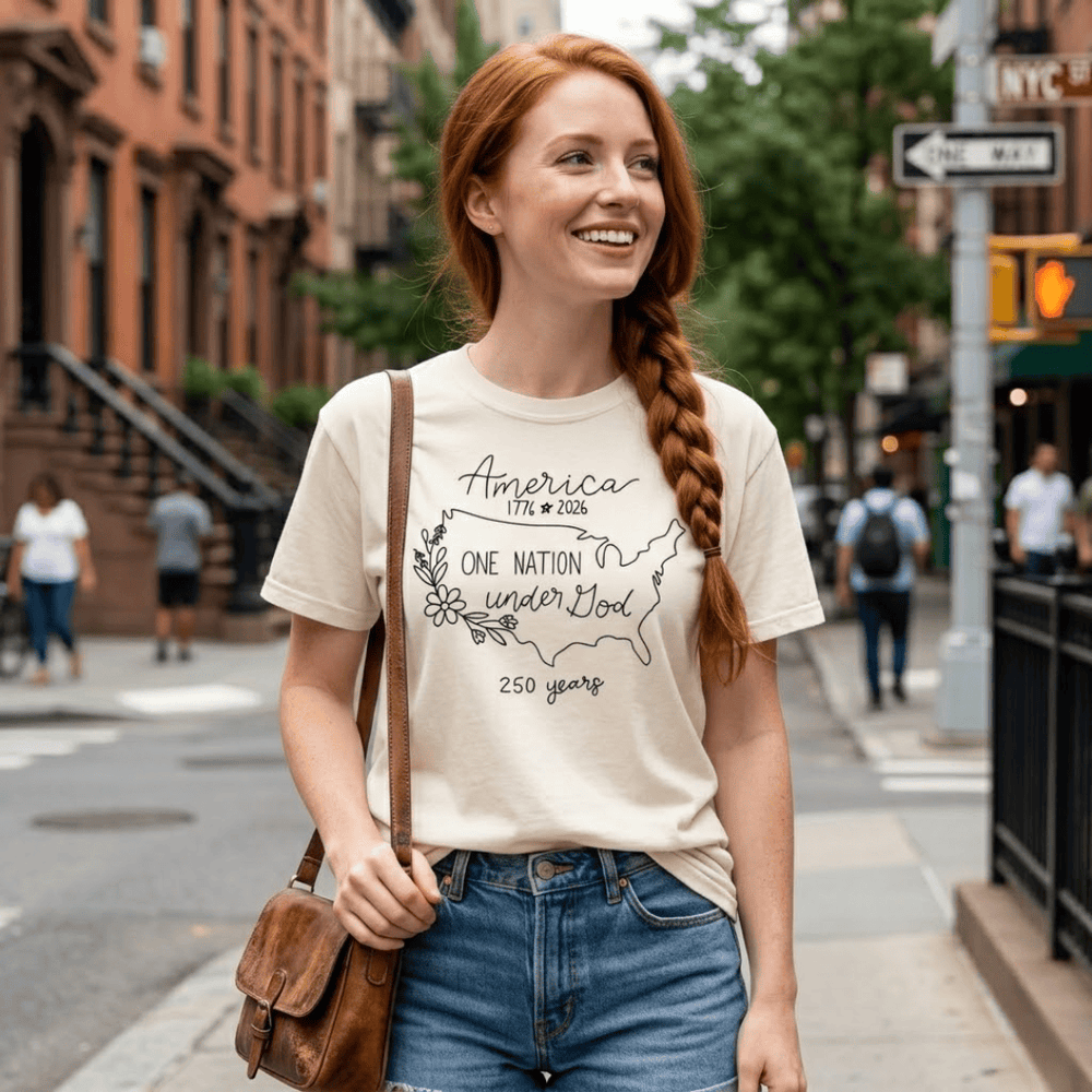 ellyandgrace 1717 Happy Birthday America! Comfort Colors Unisex Shirt