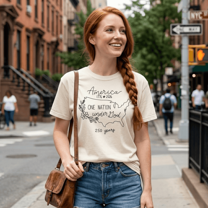 ellyandgrace 1717 Happy Birthday America! Comfort Colors Unisex Shirt