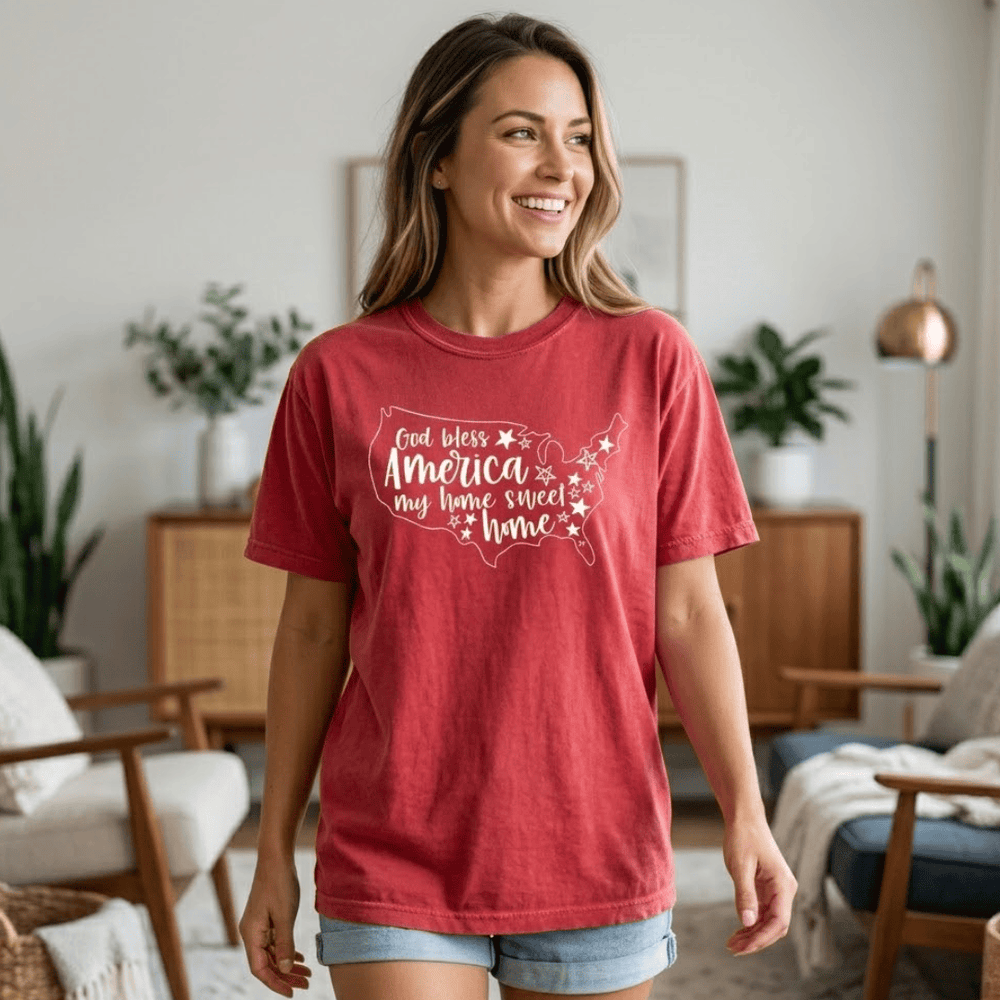 ellyandgrace 1717 Home Sweet Home Comfort Colors Unisex Shirt