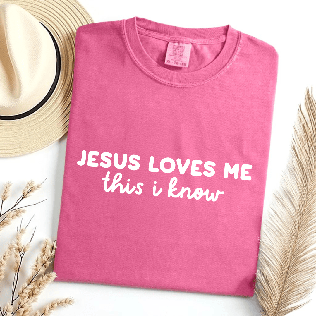 ellyandgrace 1717 Jesus Loves Me This I Know Comfort Colors Unisex Shirt