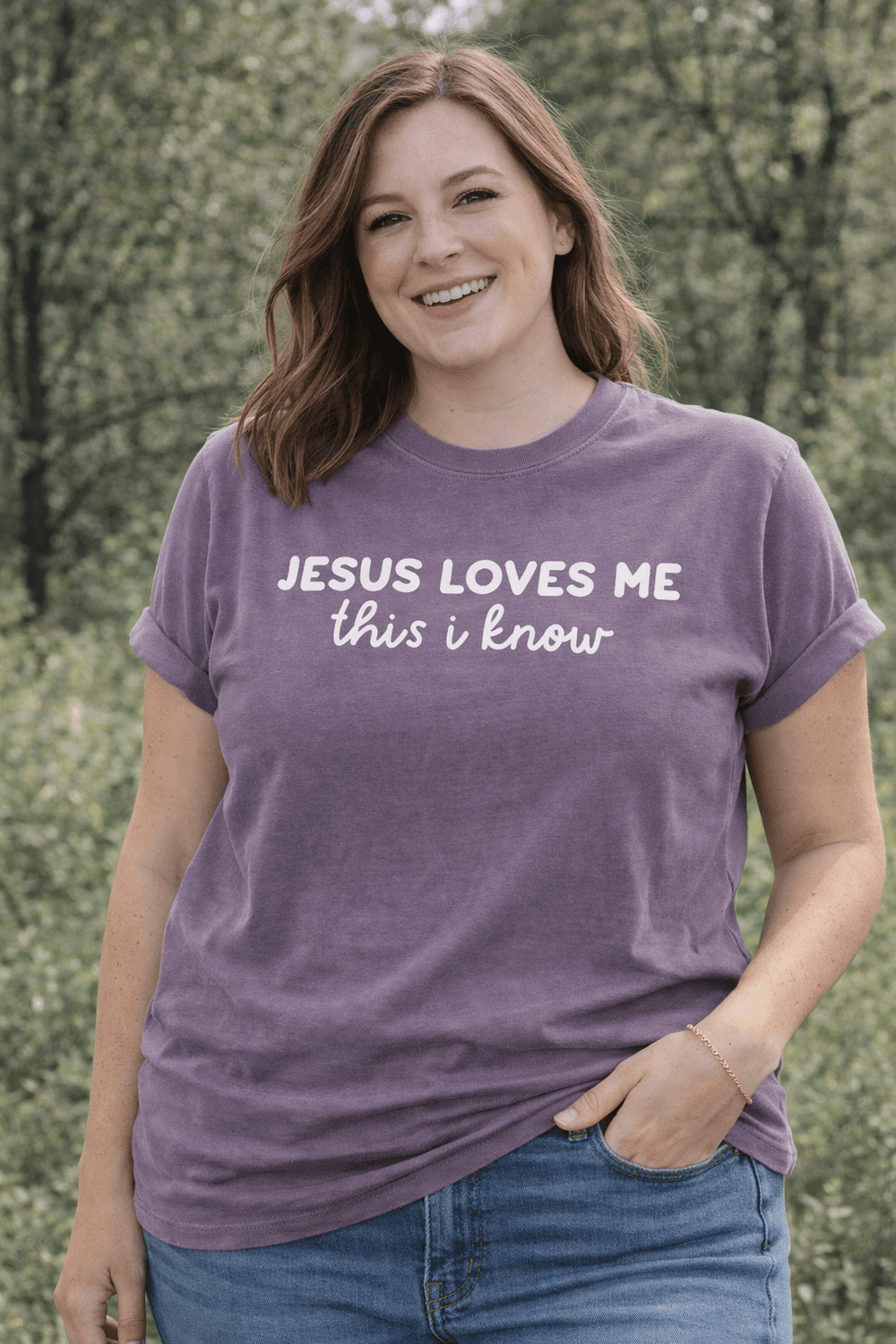 ellyandgrace 1717 Jesus Loves Me This I Know Comfort Colors Unisex Shirt