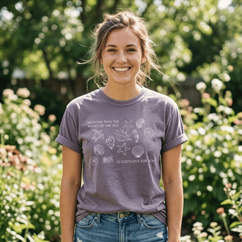 ellyandgrace 1717 Mightier Than The Waves Of The Sea Comfort Colors Unisex Shirt