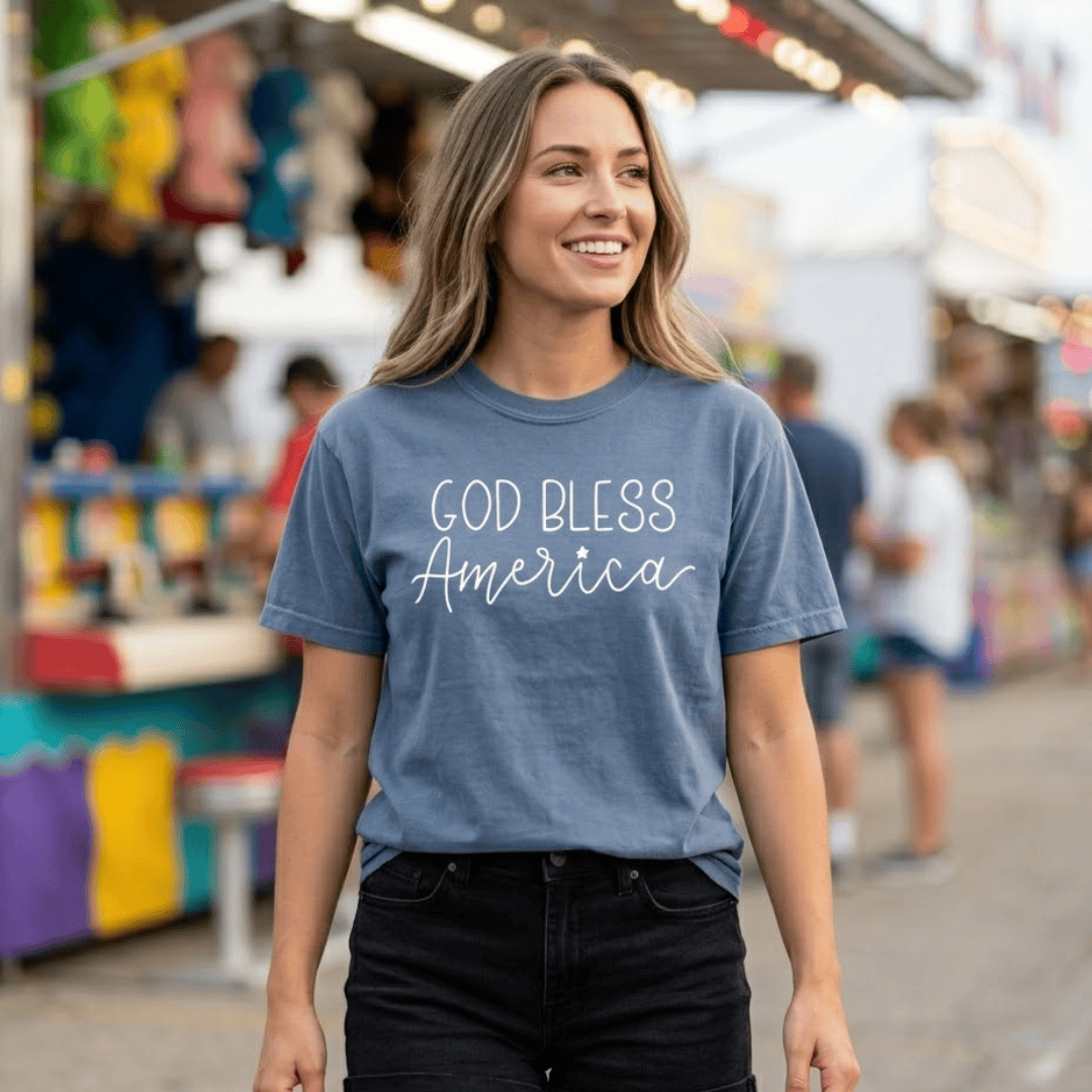 ellyandgrace 1717 One Nation Under God Comfort Colors Unisex Shirt