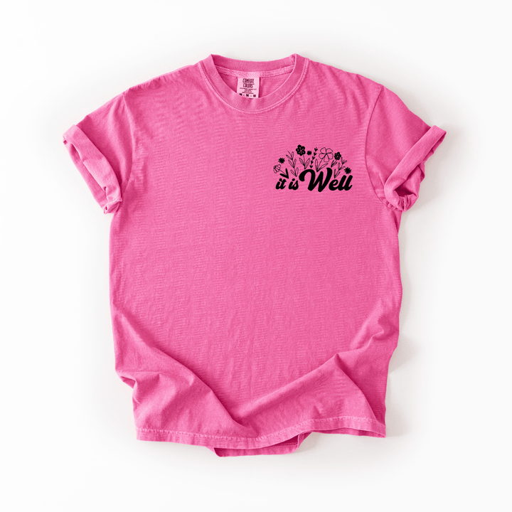 ellyandgrace 1717 Retro It Is Well Comfort Colors Unisex Shirt