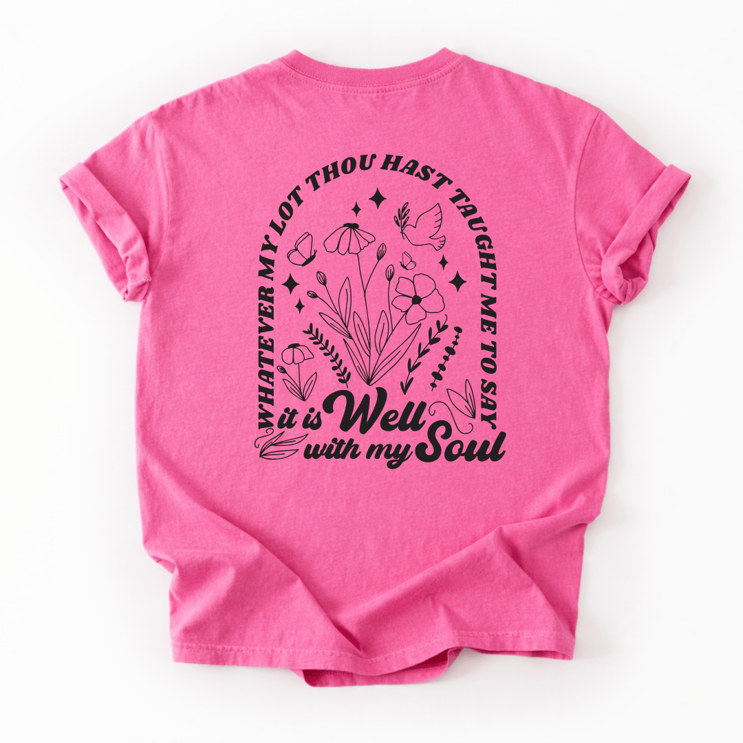 ellyandgrace 1717 Retro It Is Well Comfort Colors Unisex Shirt