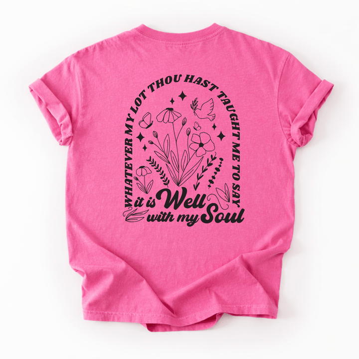 ellyandgrace 1717 Retro It Is Well Comfort Colors Unisex Shirt