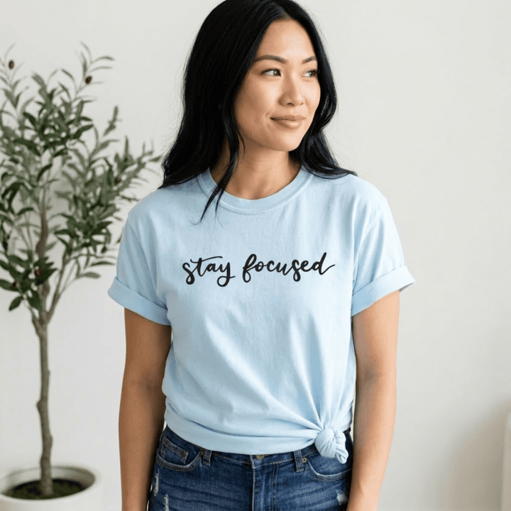 ellyandgrace 1717 Stay Focused (Turn Your Eyes) Comfort Colors Unisex Shirt