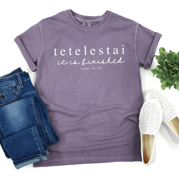 ellyandgrace 1717 Tetelestai Comfort Colors Unisex Shirt