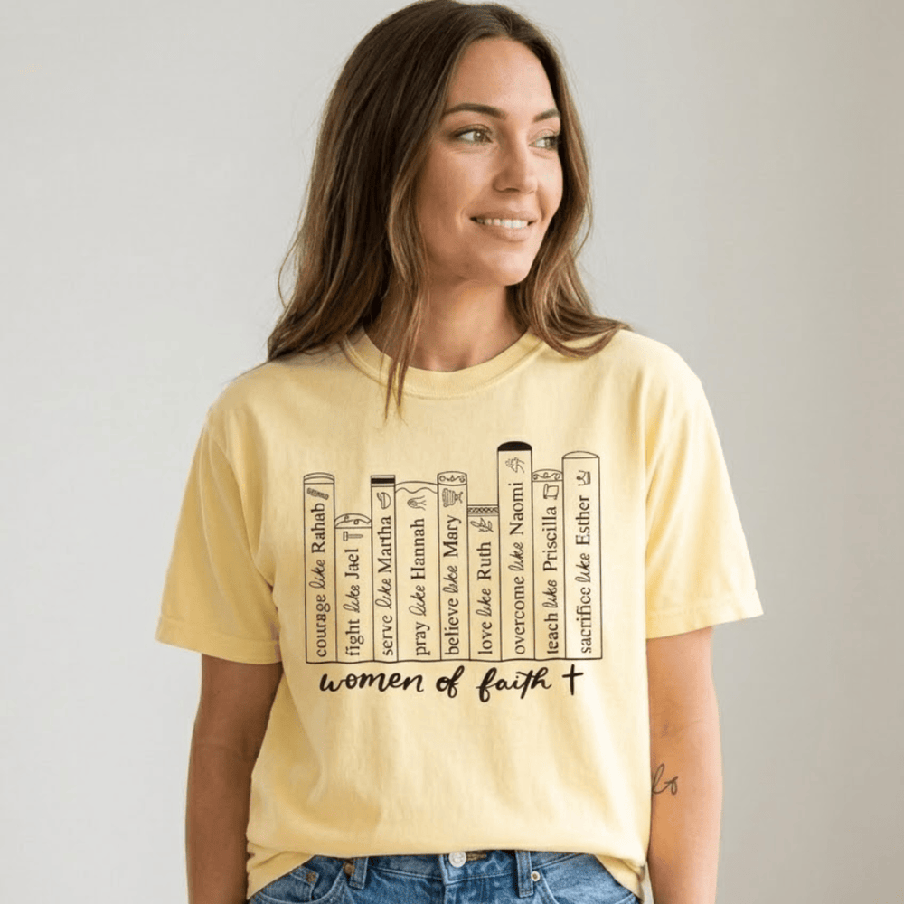 ellyandgrace 1717 Women Of Faith Comfort Colors Unisex Shirt