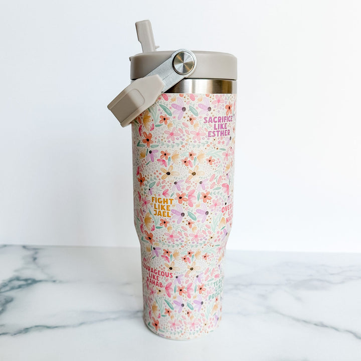ellyandgrace 2-pc Bundle: Steel + Glass Tumblers- Women Of The Bible