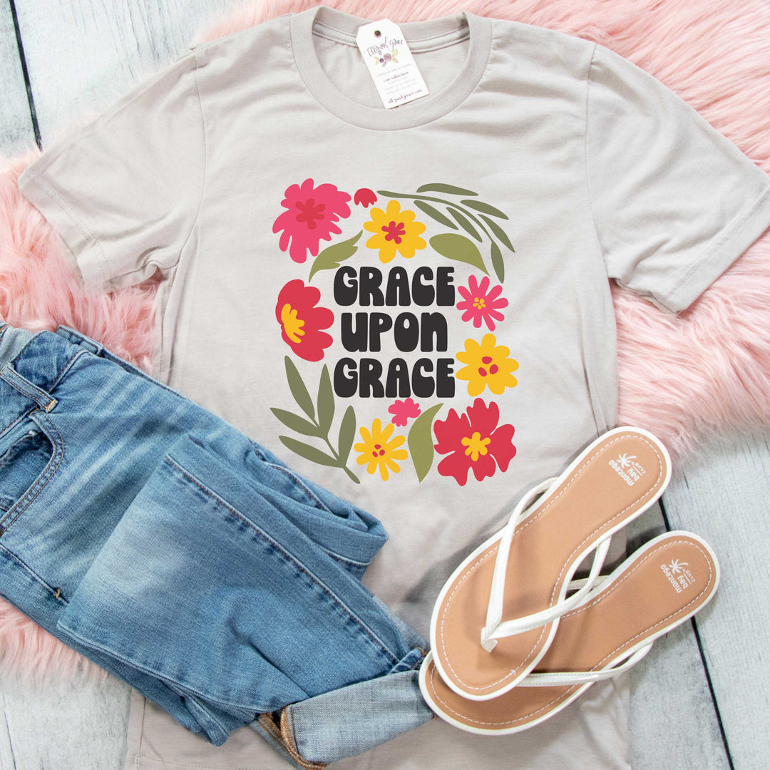 ellyandgrace 202 Grace Upon Grace Multicolor Unisex Shirt