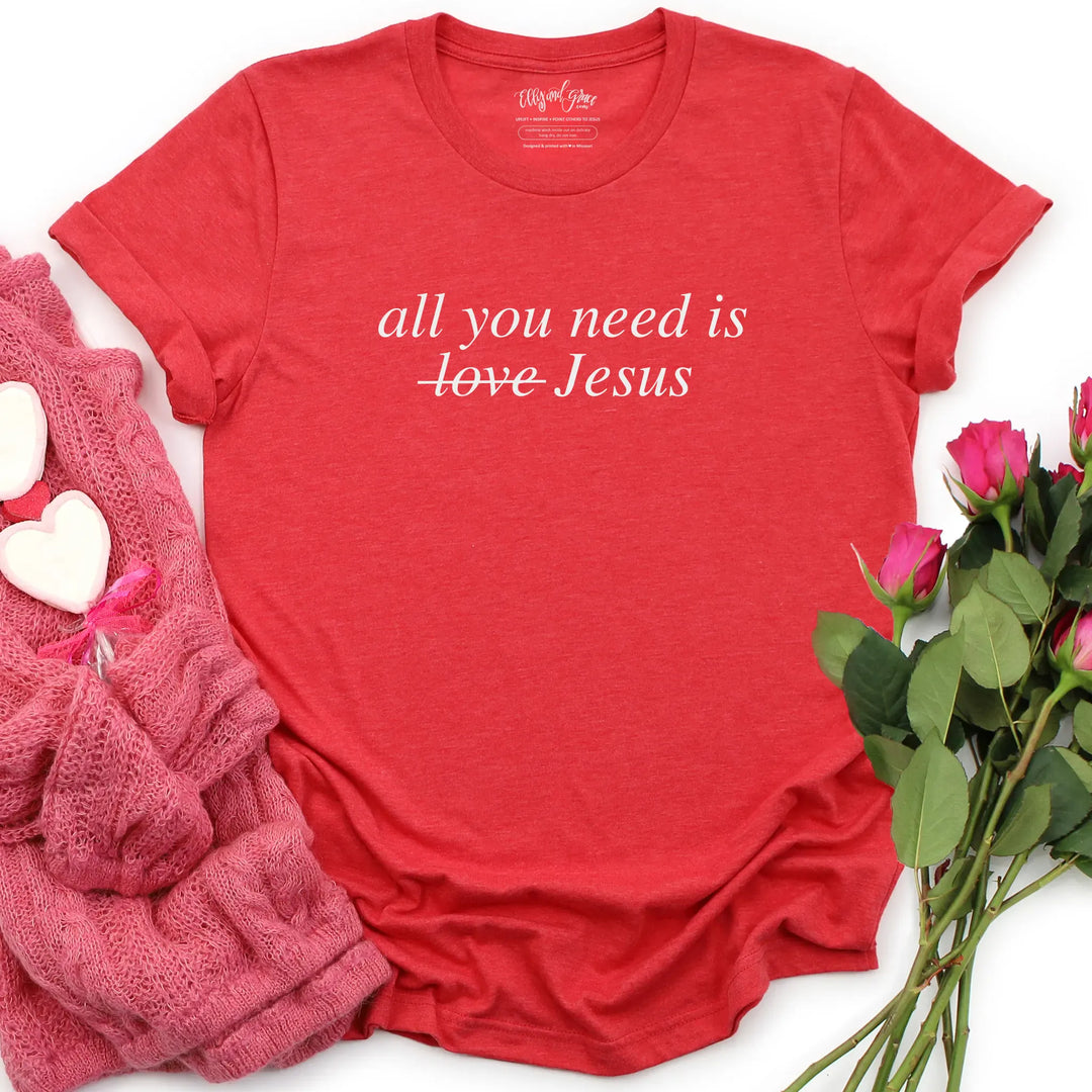 ellyandgrace 3001C All You Need is Jesus Unisex Shirt