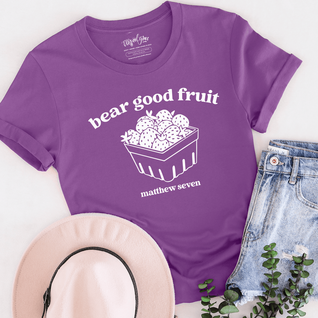 ellyandgrace 3001C Bear Good Fruit Unisex Shirt