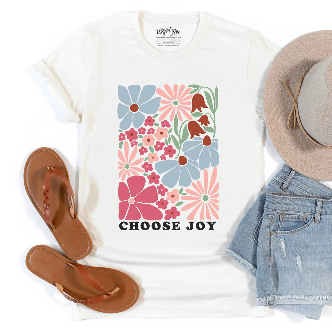 ellyandgrace 3001C Choose Joy Multicolor Unisex Shirt