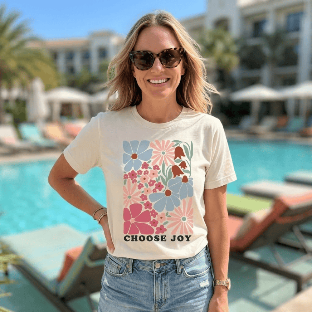ellyandgrace 3001C Choose Joy Multicolor Unisex Shirt