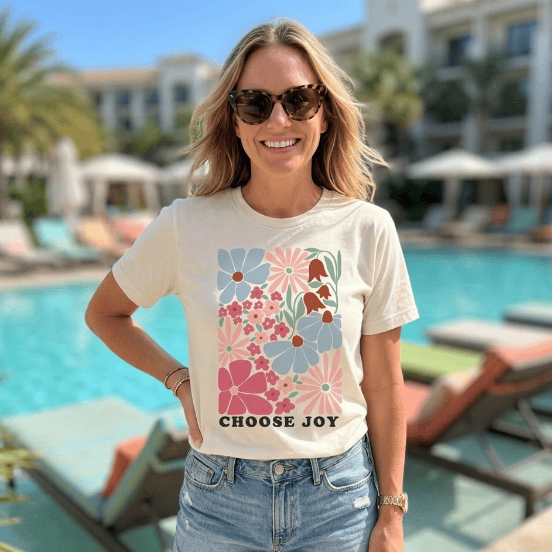 ellyandgrace 3001C Choose Joy Multicolor Unisex Shirt