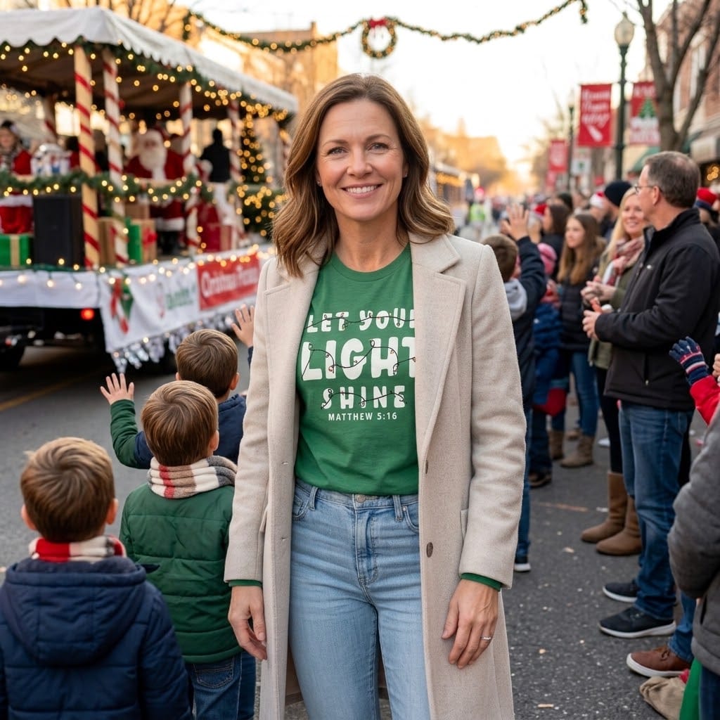 ellyandgrace 3001C Christmas Let Your Light Shine Multicolor Unisex Shirt