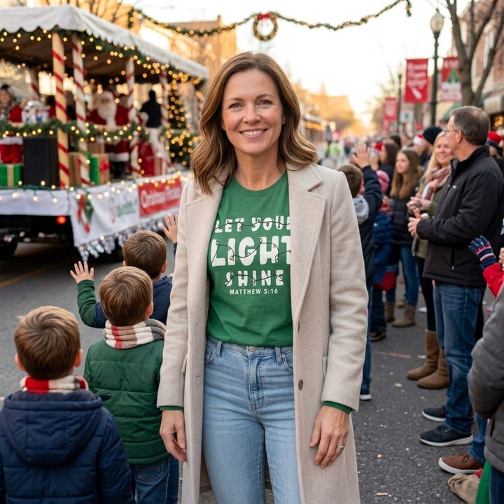 ellyandgrace 3001C Christmas Let Your Light Shine Multicolor Unisex Shirt