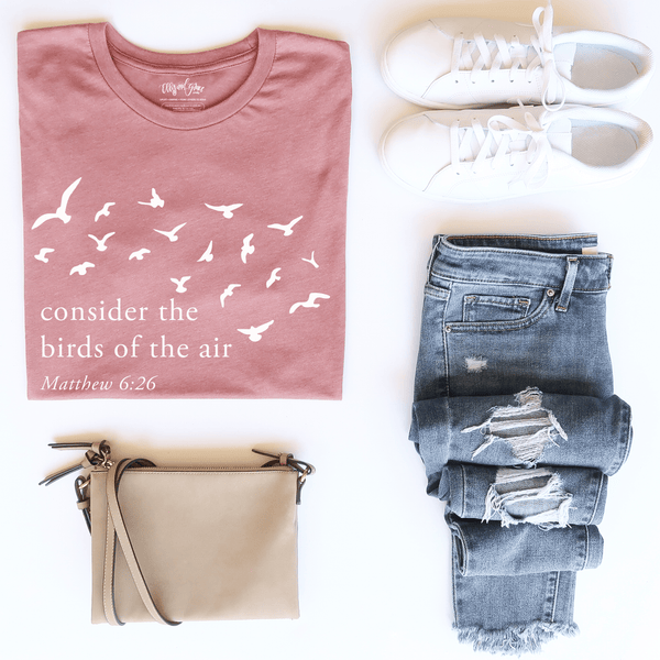 ellyandgrace 3001C Consider The Birds Of The Air  Unisex Shirt