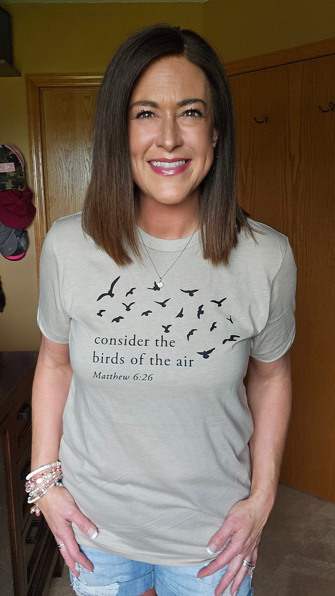 ellyandgrace 3001C Consider The Birds Of The Air Unisex Shirt