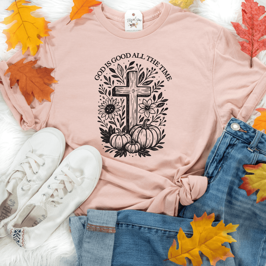 ellyandgrace 3001C Cross God Is Good All The Time Unisex Shirt