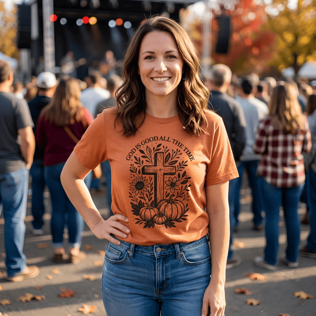 ellyandgrace 3001C Cross God Is Good All The Time Unisex Shirt