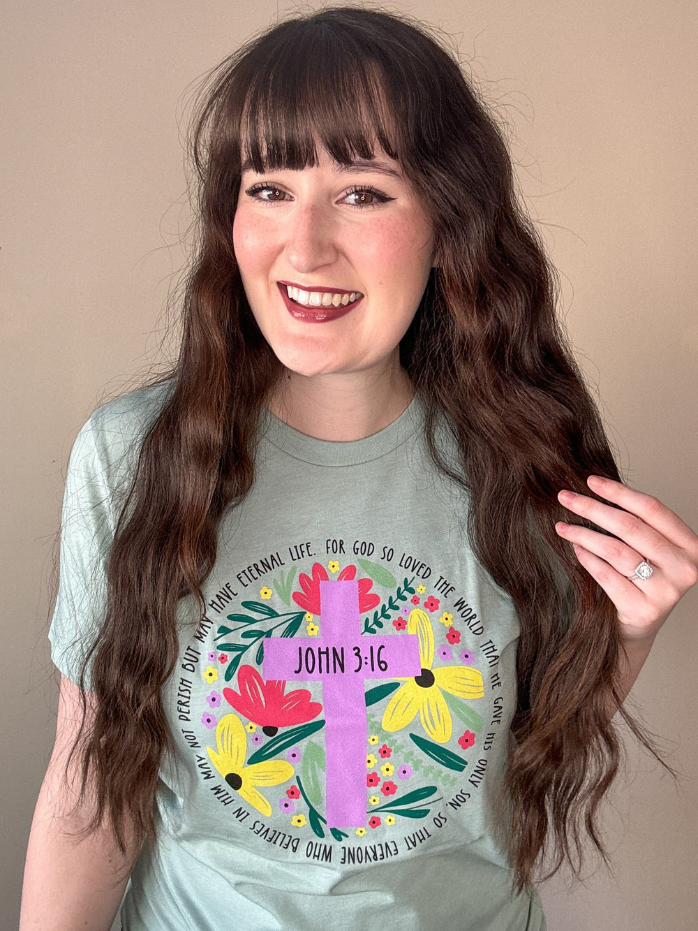 ellyandgrace 3001C Easter John 3:16 Multicolor Unisex Shirt