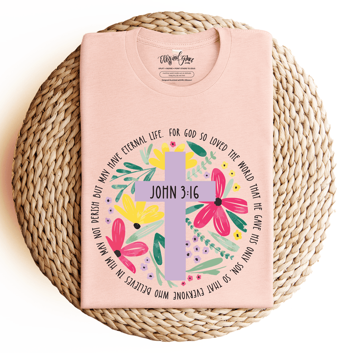 ellyandgrace 3001C Easter John 3:16 Multicolor Unisex Shirt