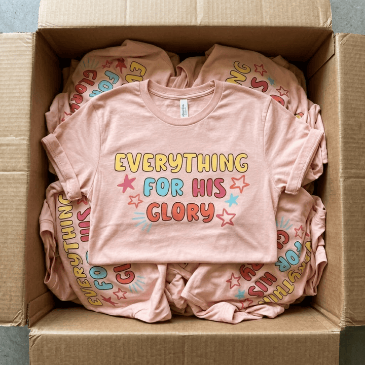 ellyandgrace 3001C Everything For His Glory Multicolor Unisex Shirt