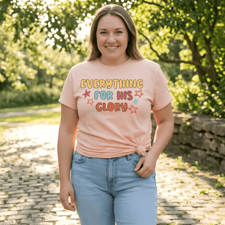 ellyandgrace 3001C Everything For His Glory Multicolor Unisex Shirt