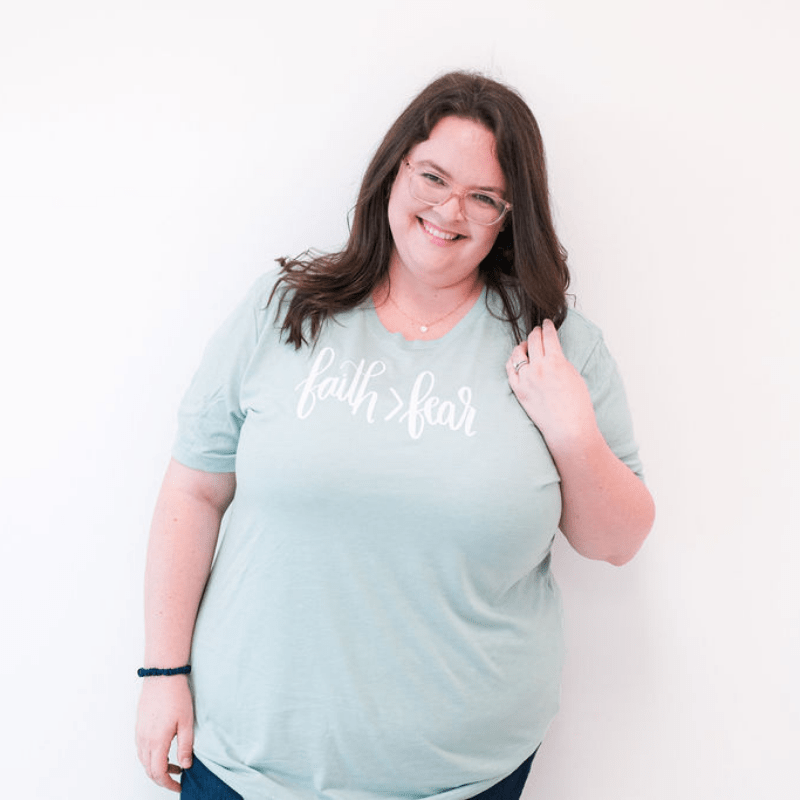 ellyandgrace 3001C Faith > Fear Unisex Shirt