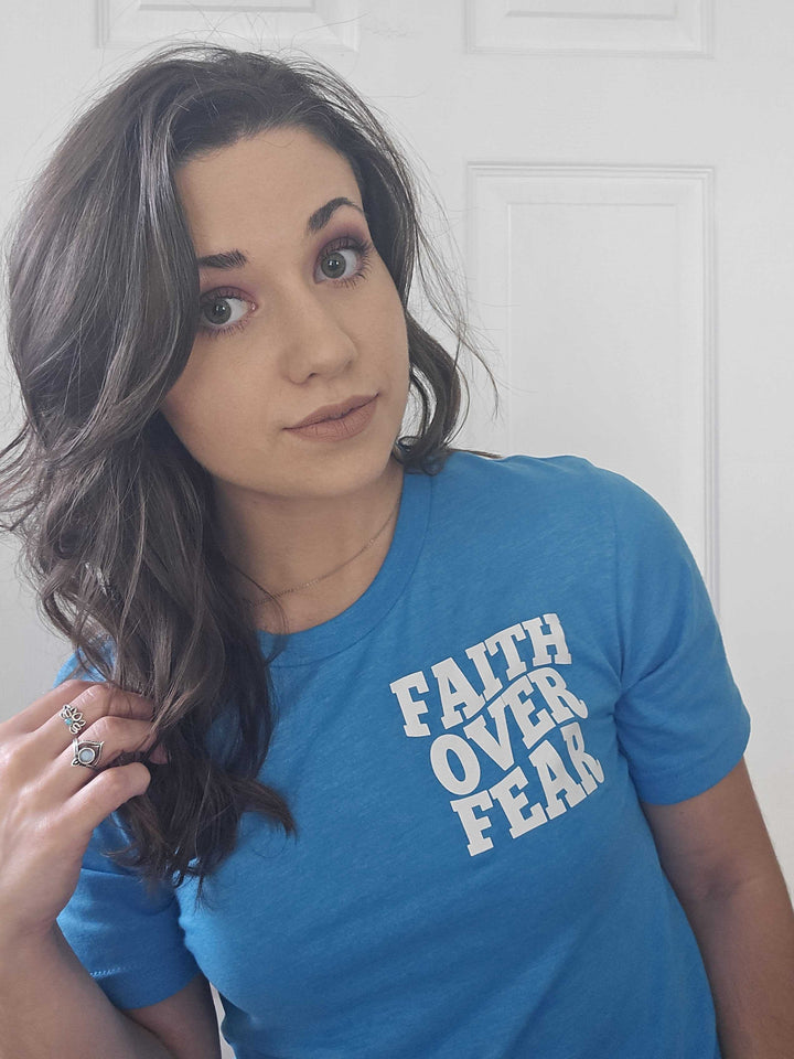 ellyandgrace 3001C Faith Over Fear Unisex Shirt