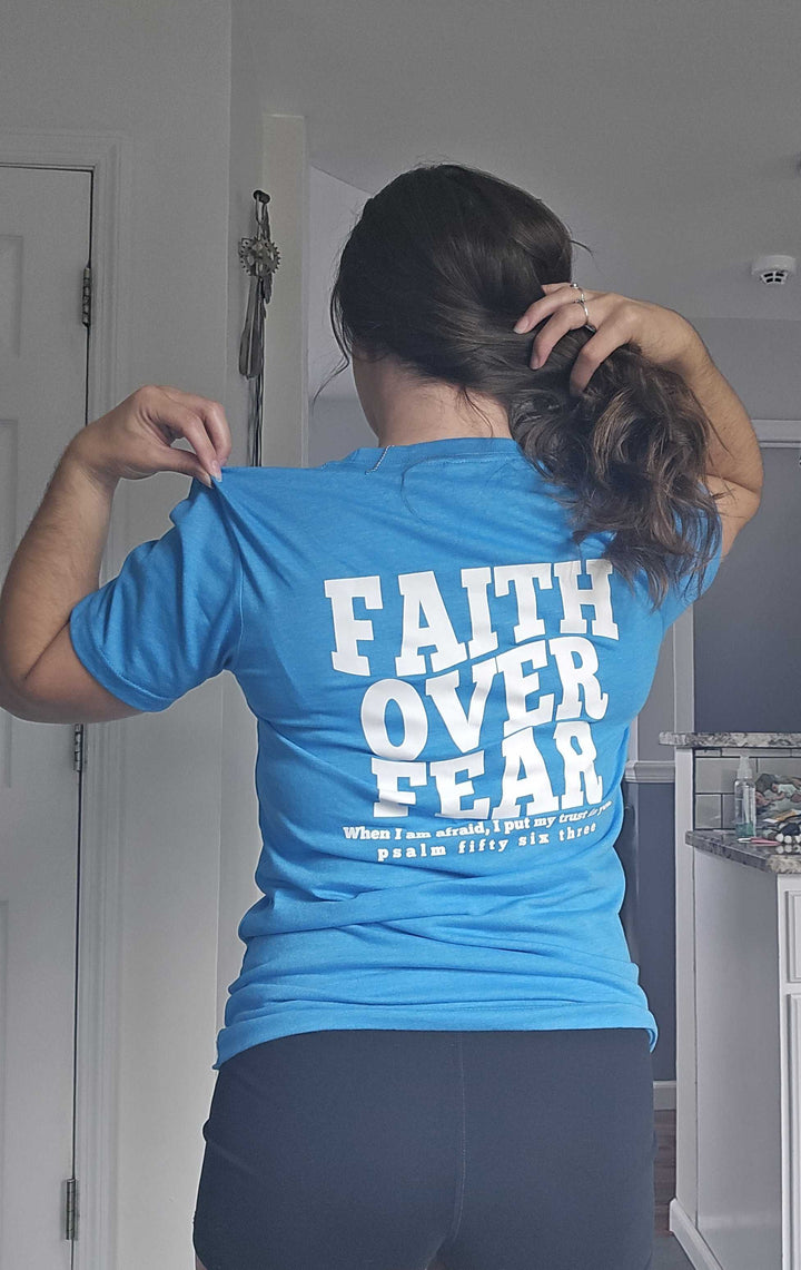 ellyandgrace 3001C Faith Over Fear Unisex Shirt