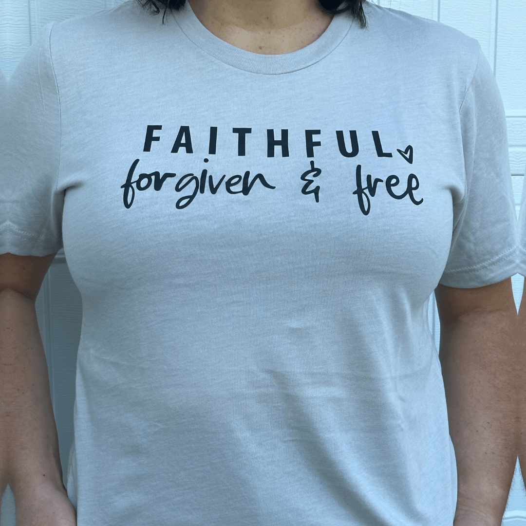 ellyandgrace 3001C Faithful Forgiven & Free Unisex Shirt