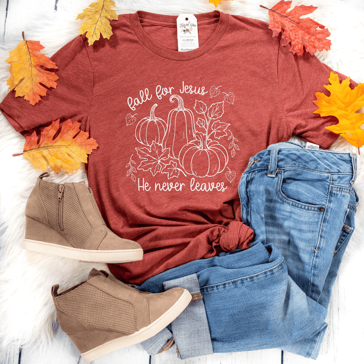 ellyandgrace 3001C Fall For Jesus Unisex Shirt