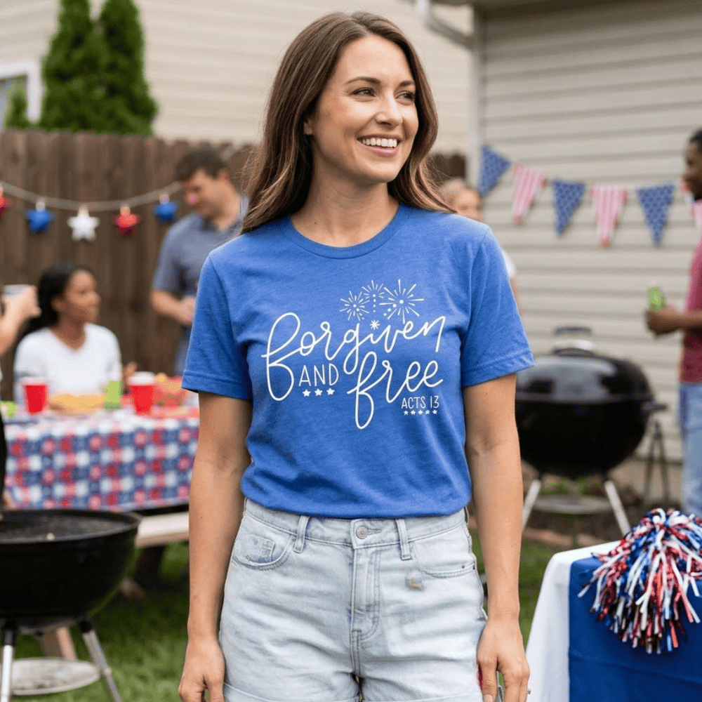 ellyandgrace 3001C Forgiven and Free Unisex Shirt