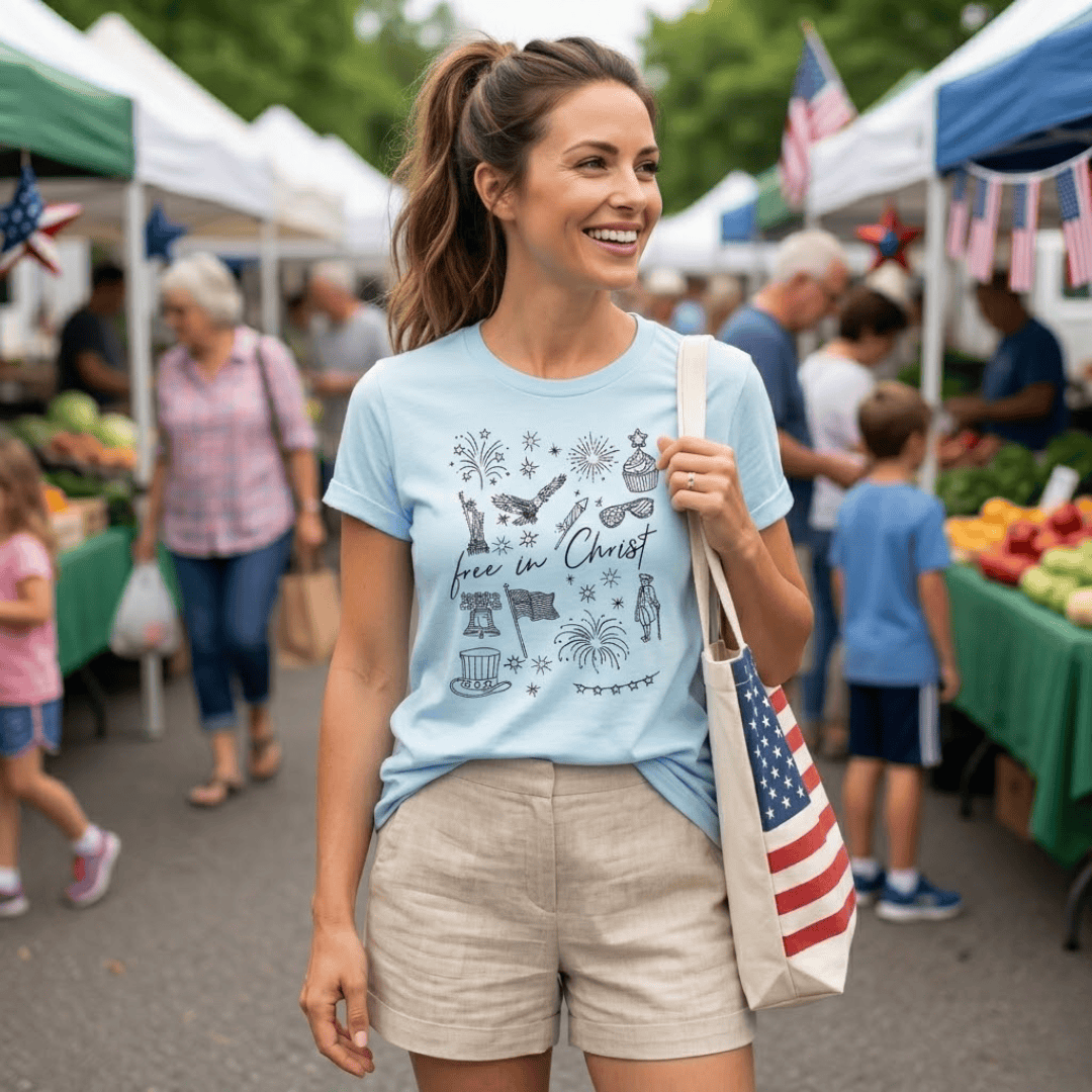 ellyandgrace 3001C Free In Christ Celebration Unisex Shirt