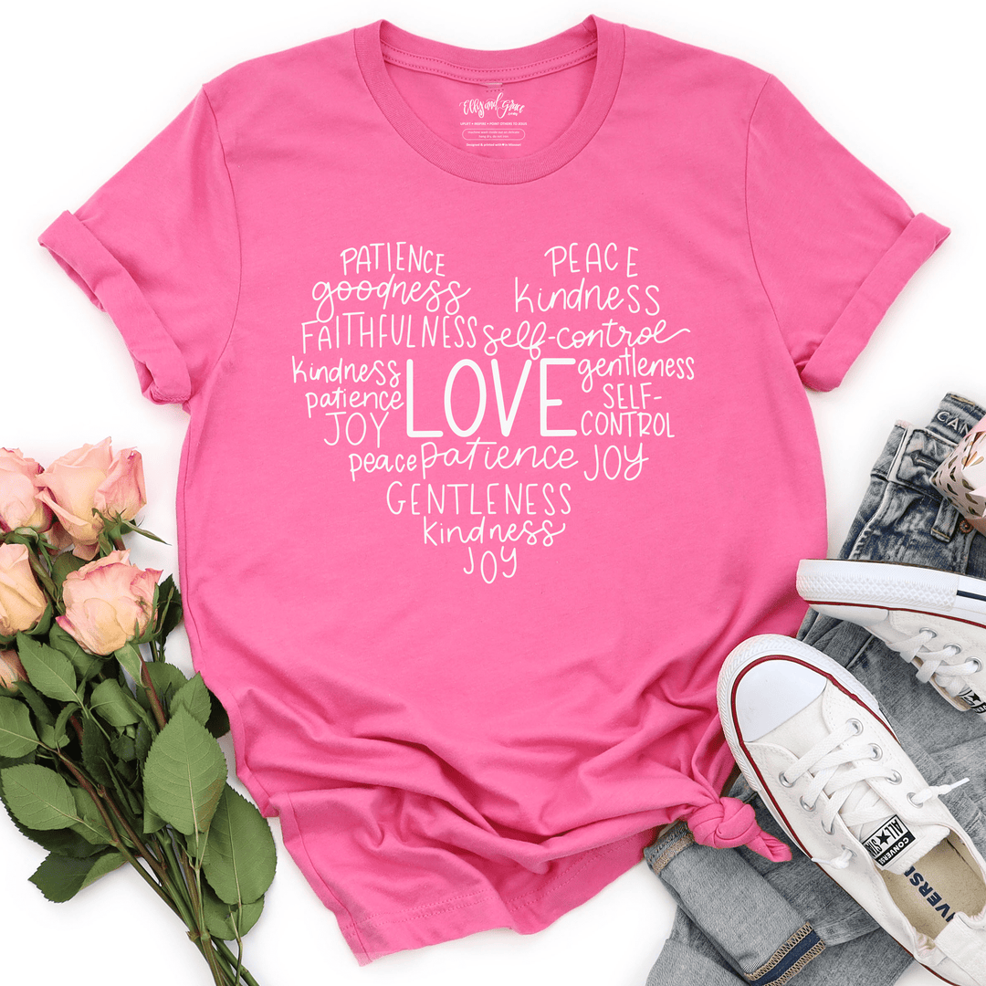 ellyandgrace 3001C Fruit of the Spirit Heart Unisex Shirt