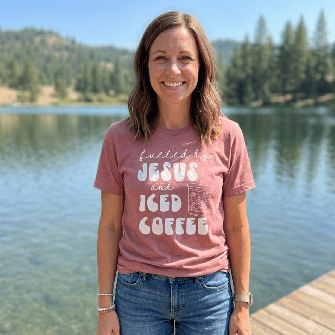 ellyandgrace 3001C Fueled By Jesus and Coffee Unisex Shirt