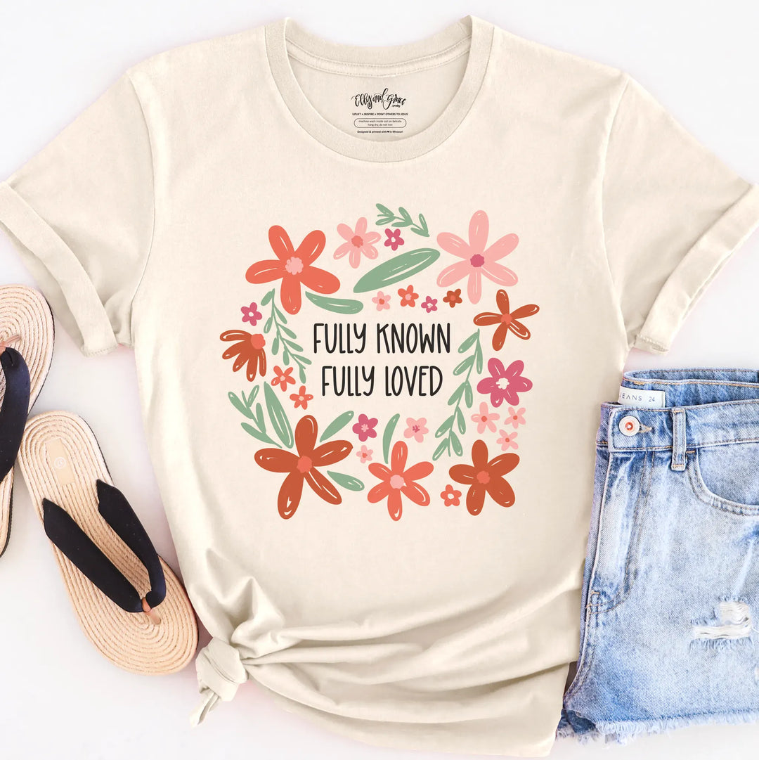 ellyandgrace 3001C Fully Known Fully Loved Multicolor Unisex Shirt