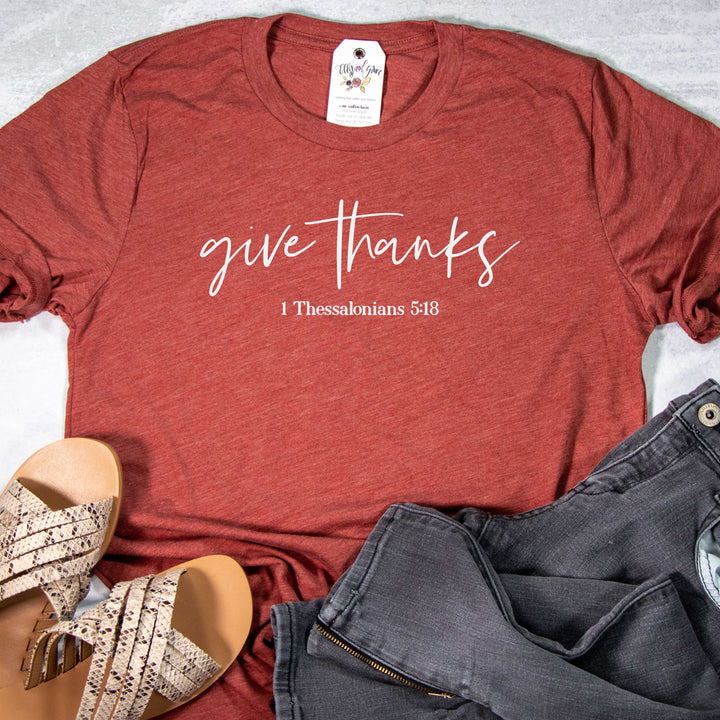 ellyandgrace 3001C Give Thanks Unisex Shirt